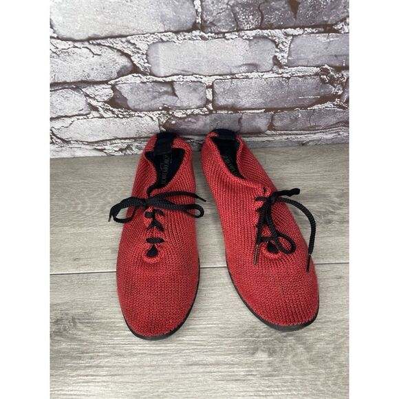 Arcopedico Lightweight Red Knit Lace Up Comfort Sneakers Women’s Sz 43EU/12M US - Picture 11 of 16